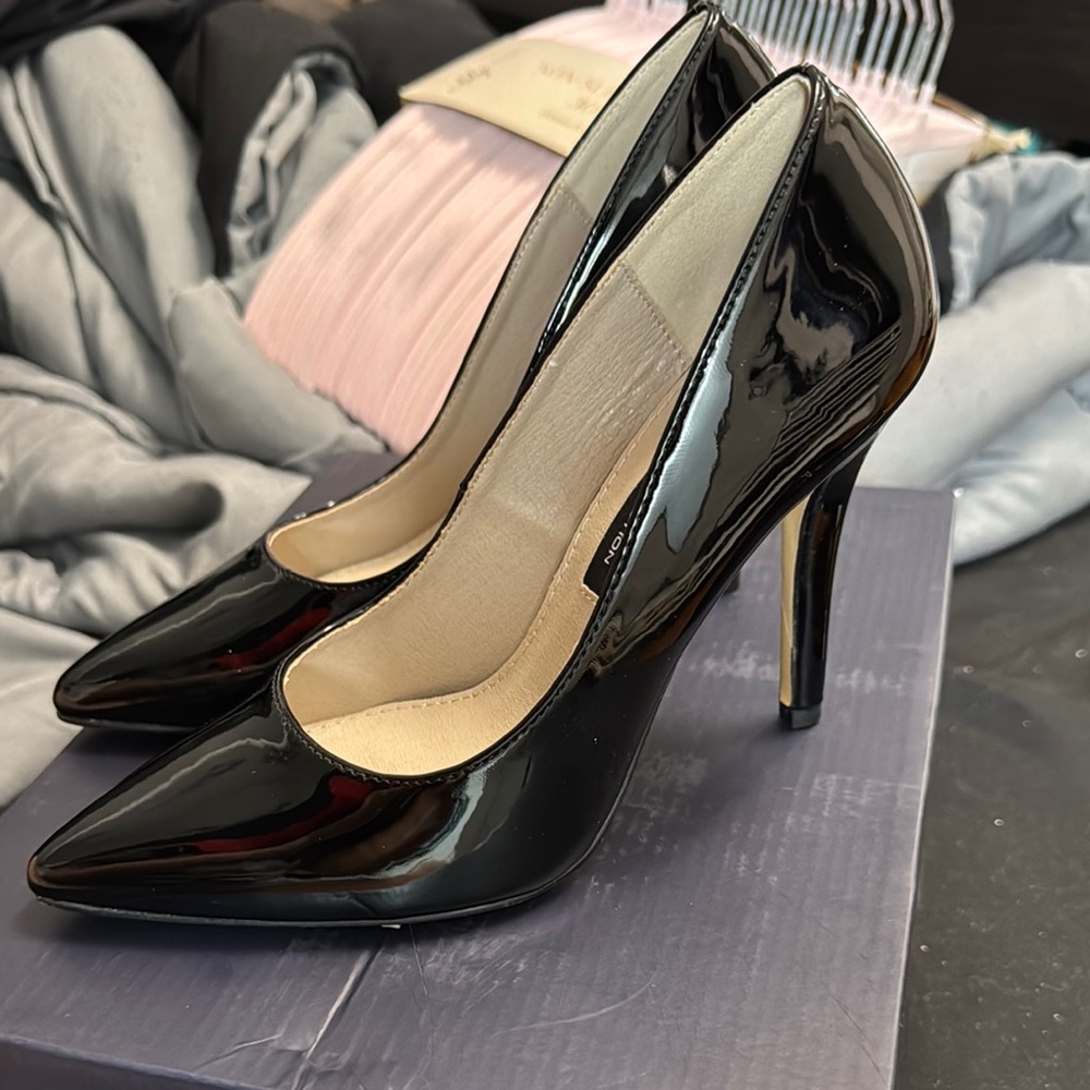 Elegant Black Patent Leather Heels